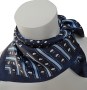 Herren Seidentuch, Halstuch, Nickituch, Tuch, Seide, Streifen, Blumen, blau